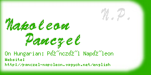 napoleon panczel business card